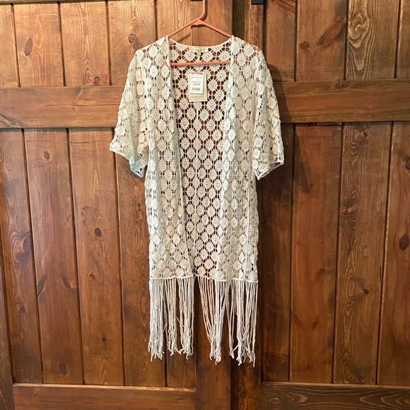 Rebellion Other - Crochet Short Sleeve Duster Kimono